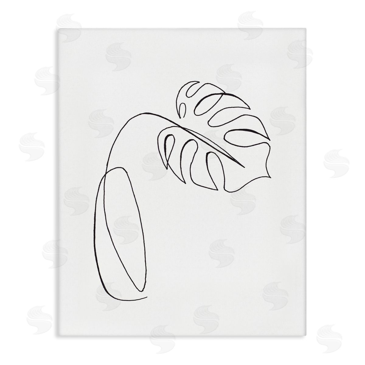 Patricia Pinto Minimal Monstera Plant Single Line Drawing Canvas Wall Art
