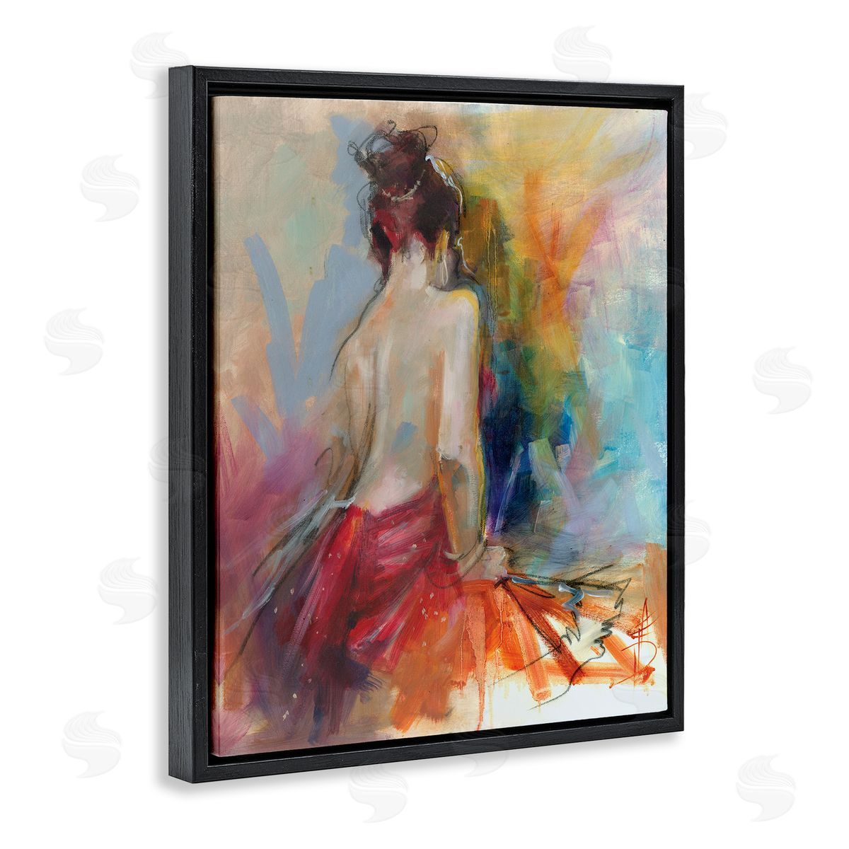 Anne Farrall Doyle Contemporary Female Pose Energetic Brush Strokes