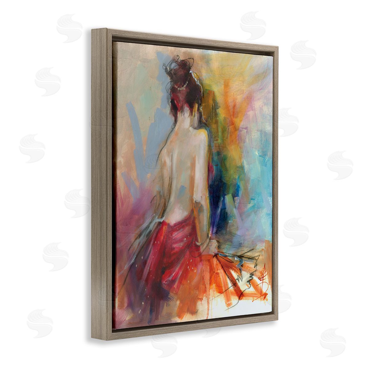 Anne Farrall Doyle Contemporary Female Pose Energetic Brush Strokes