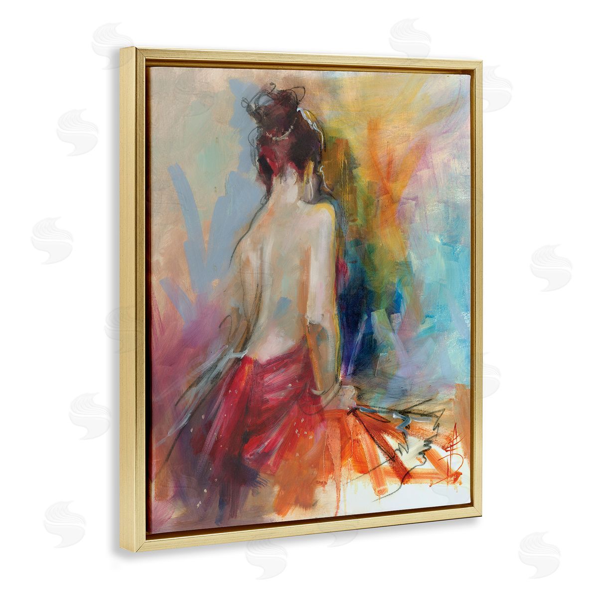 Anne Farrall Doyle Contemporary Female Pose Energetic Brush Strokes