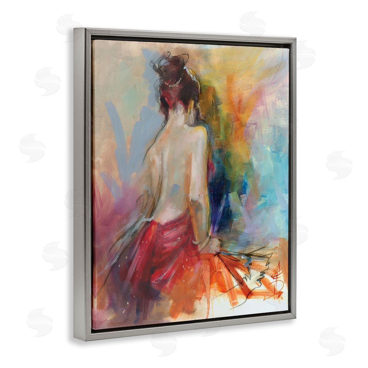 Anne Farrall Doyle Contemporary Female Pose Energetic Brush Strokes