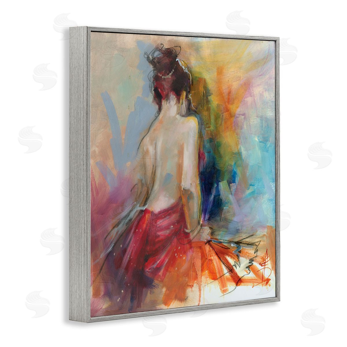 Anne Farrall Doyle Contemporary Female Pose Energetic Brush Strokes