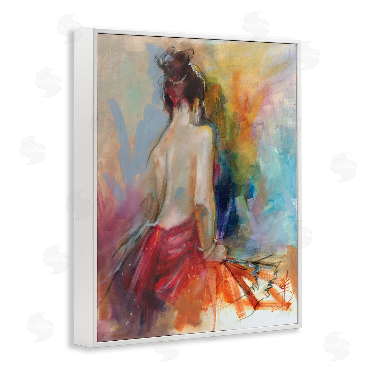 Anne Farrall Doyle Contemporary Female Pose Energetic Brush Strokes