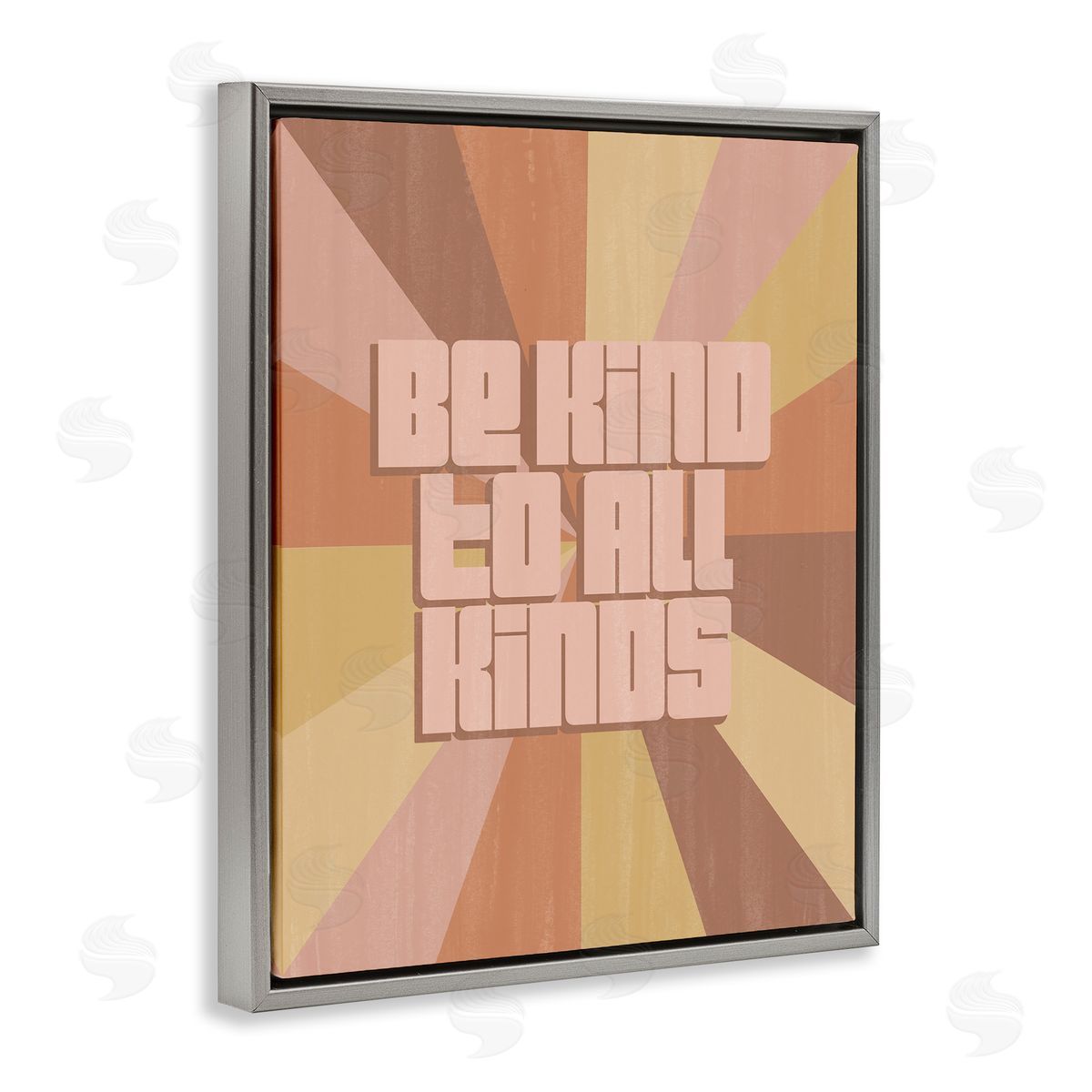 Grace Popp Be Kind to All Phrase Neutral Tone Rainbow Stripes