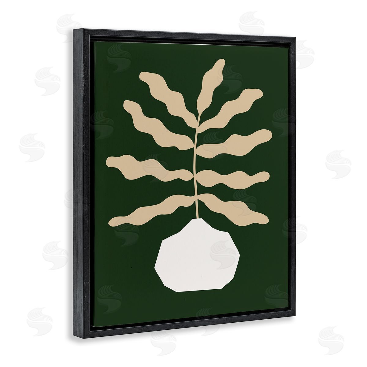 Victoria Barnes Minimal Potted Plant Yellow Foliage over Green