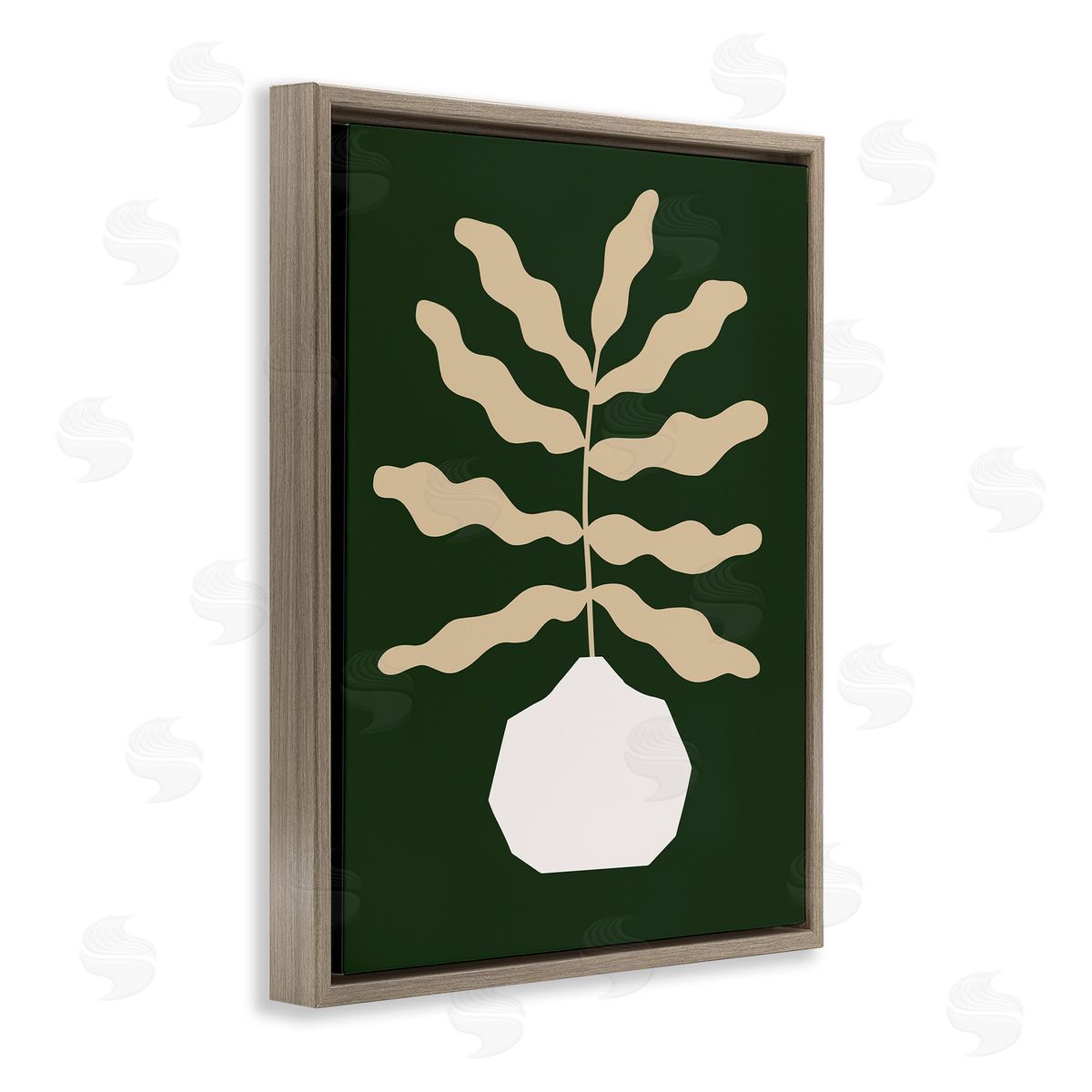 Victoria Barnes Minimal Potted Plant Yellow Foliage over Green