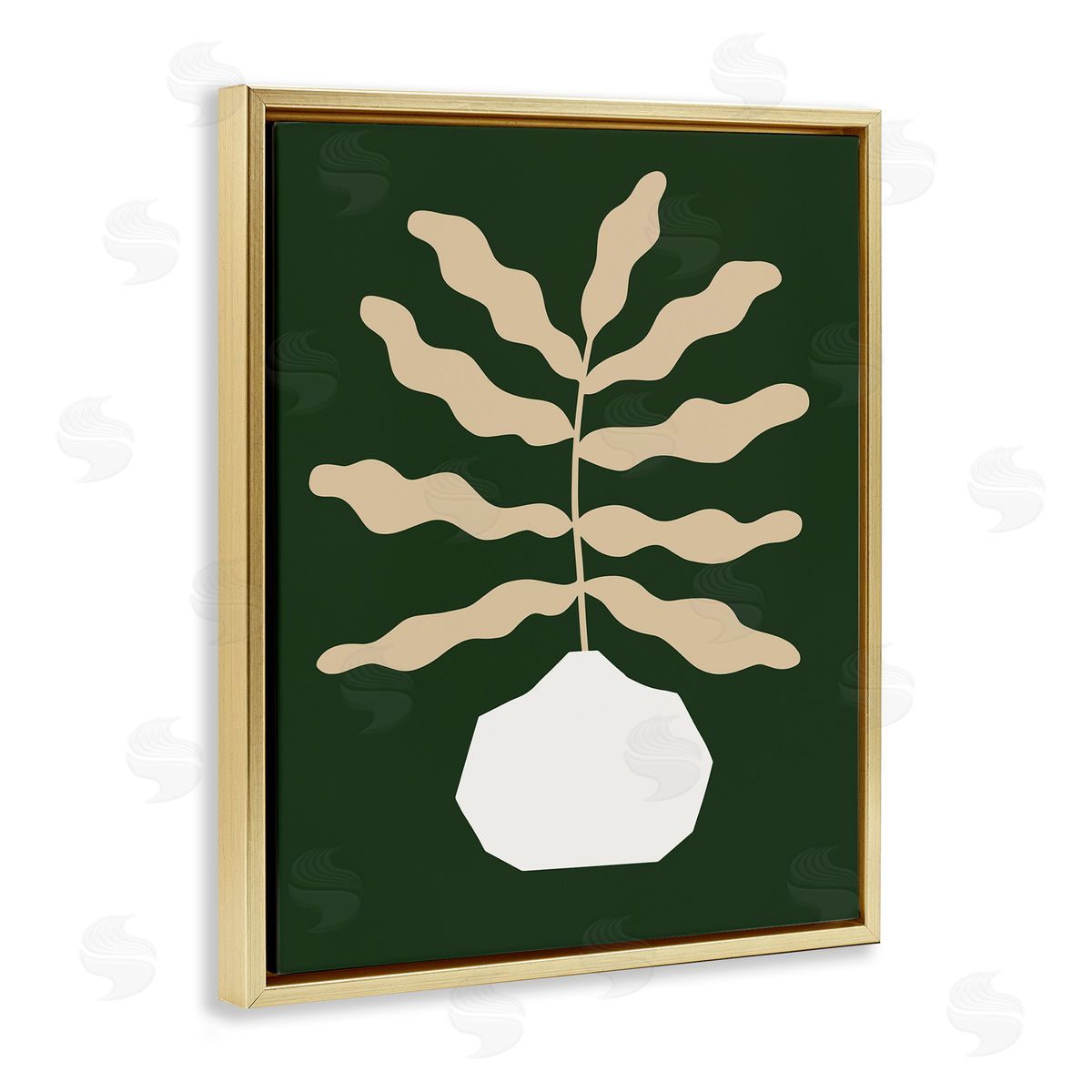 Victoria Barnes Minimal Potted Plant Yellow Foliage over Green