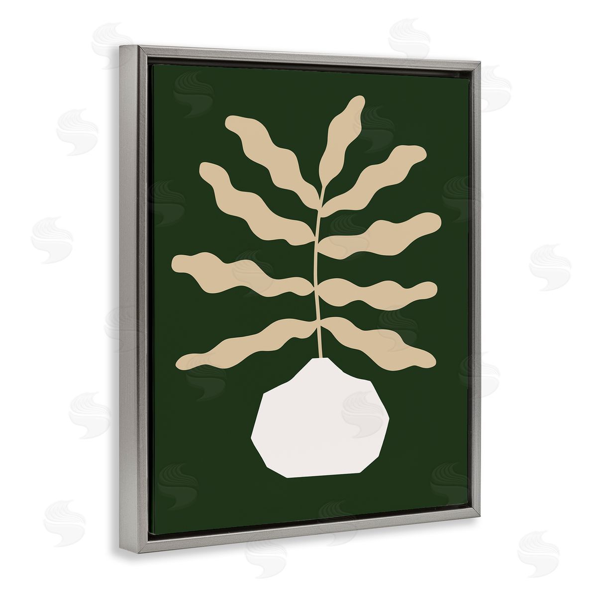 Victoria Barnes Minimal Potted Plant Yellow Foliage over Green