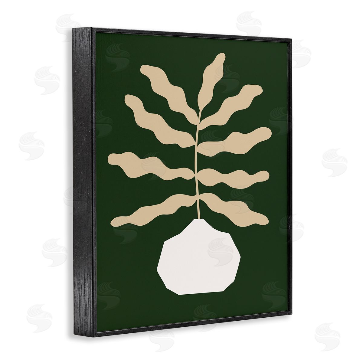 Victoria Barnes Minimal Potted Plant Yellow Foliage over Green