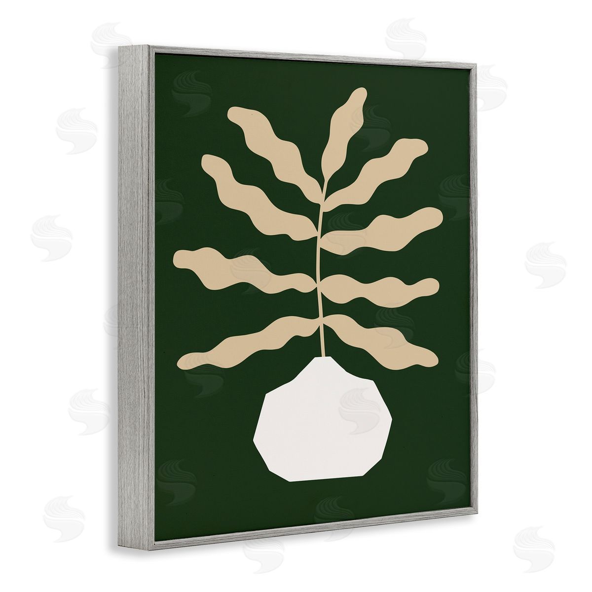 Victoria Barnes Minimal Potted Plant Yellow Foliage over Green