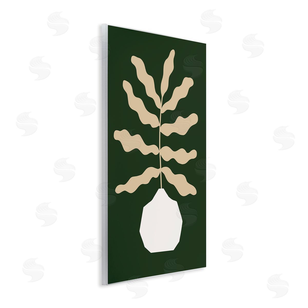 Victoria Barnes Minimal Potted Plant Yellow Foliage over Green