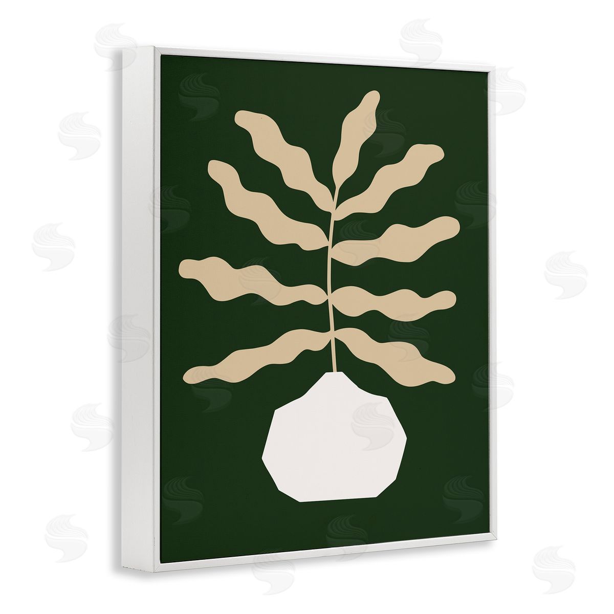 Victoria Barnes Minimal Potted Plant Yellow Foliage over Green