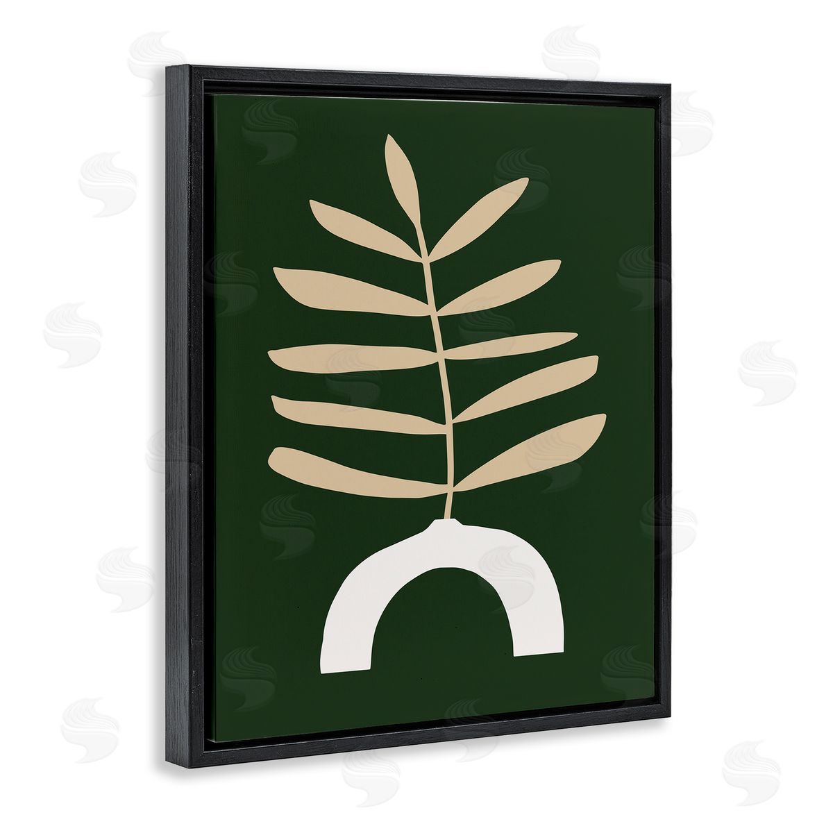 Victoria Barnes Yellow Plant in Unique Vase over Green