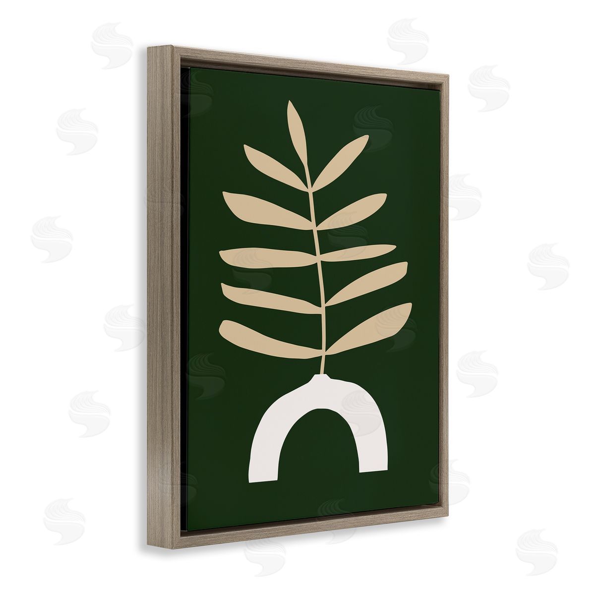 Victoria Barnes Yellow Plant in Unique Vase over Green