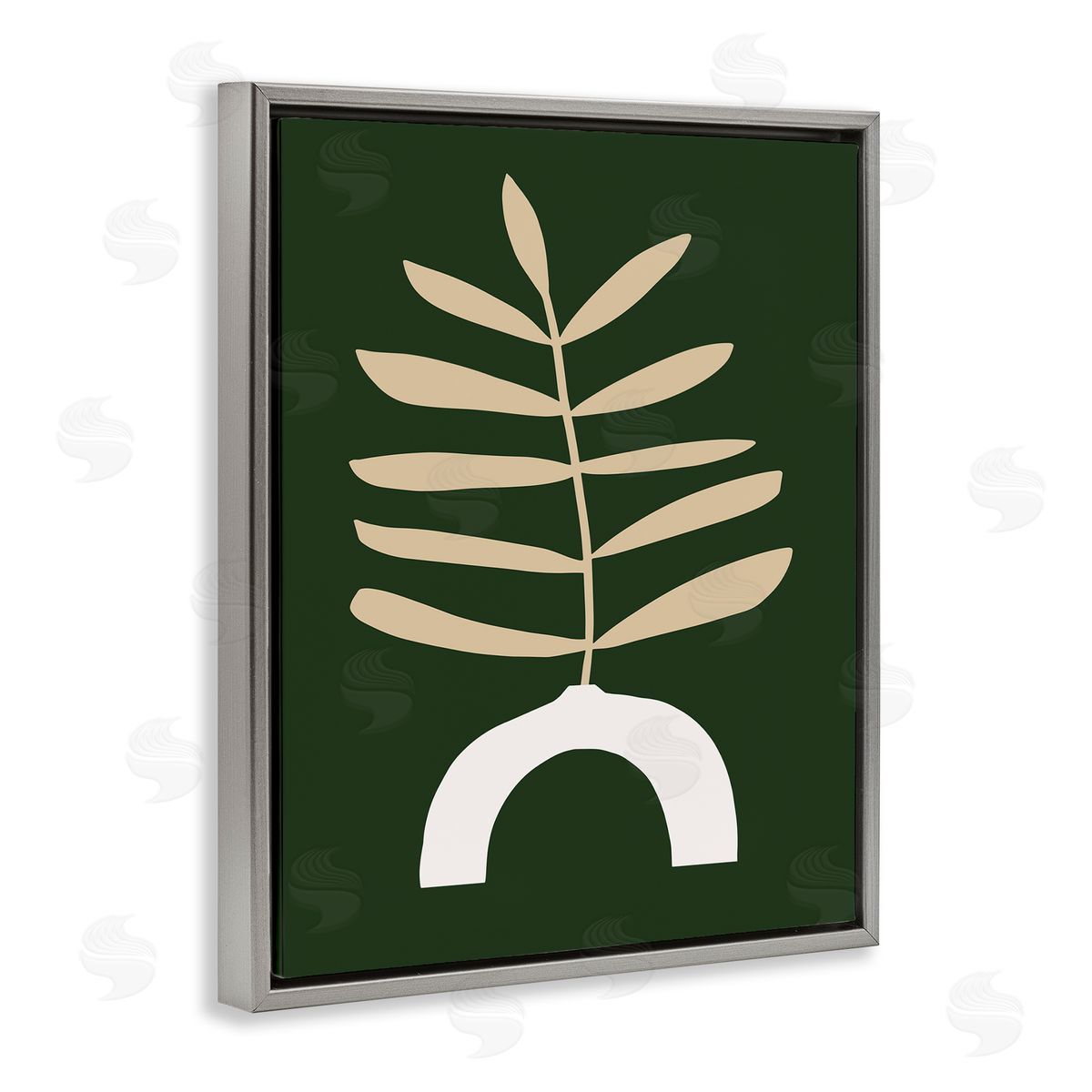 Victoria Barnes Yellow Plant in Unique Vase over Green