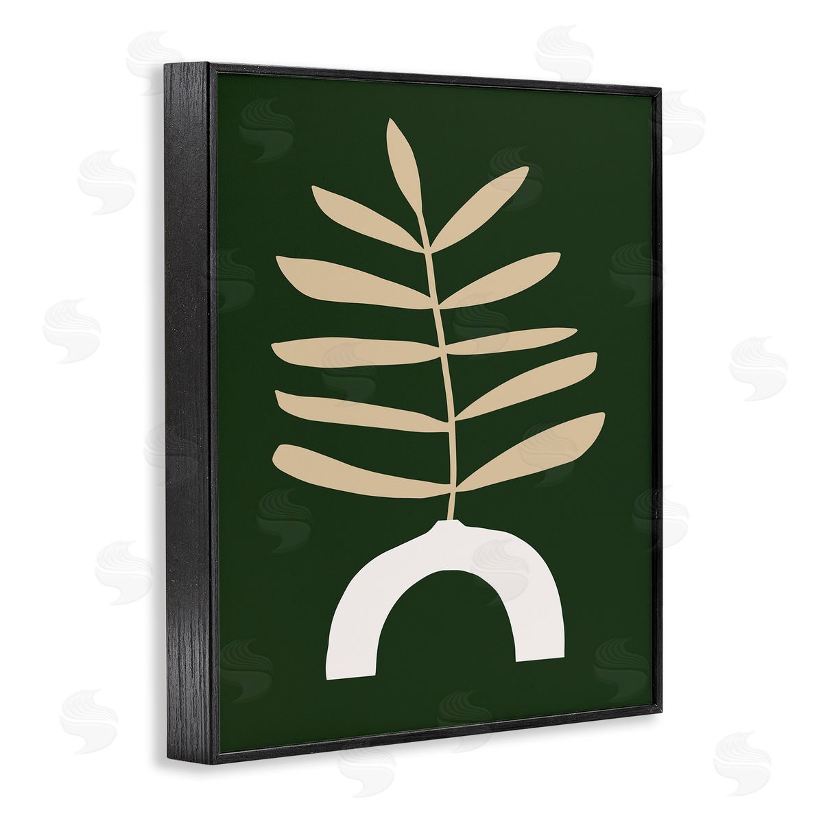 Victoria Barnes Yellow Plant in Unique Vase over Green