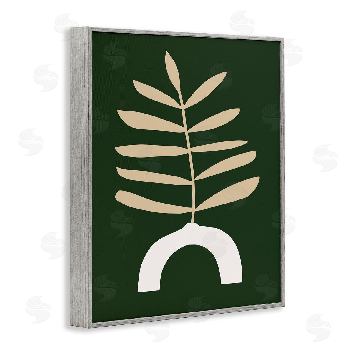 Victoria Barnes Yellow Plant in Unique Vase over Green