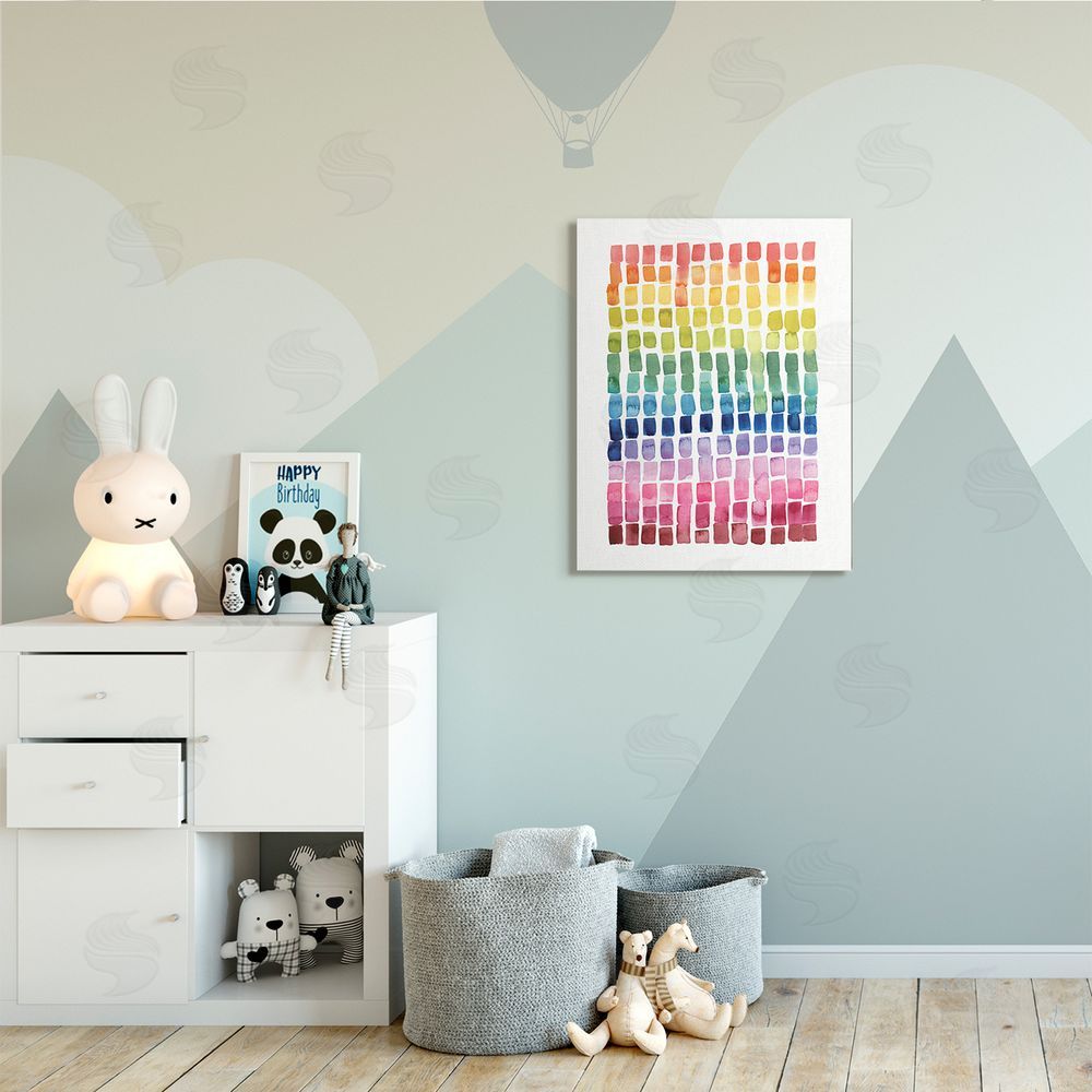 Grace Popp Modern Rainbow Abstraction Geometric Block Tiles