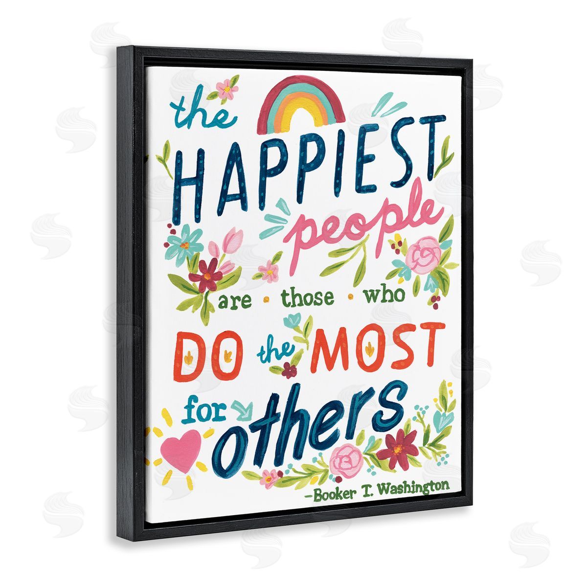 June Erica Vess Happy People Do Most for Others Phrase Whimsical Florals