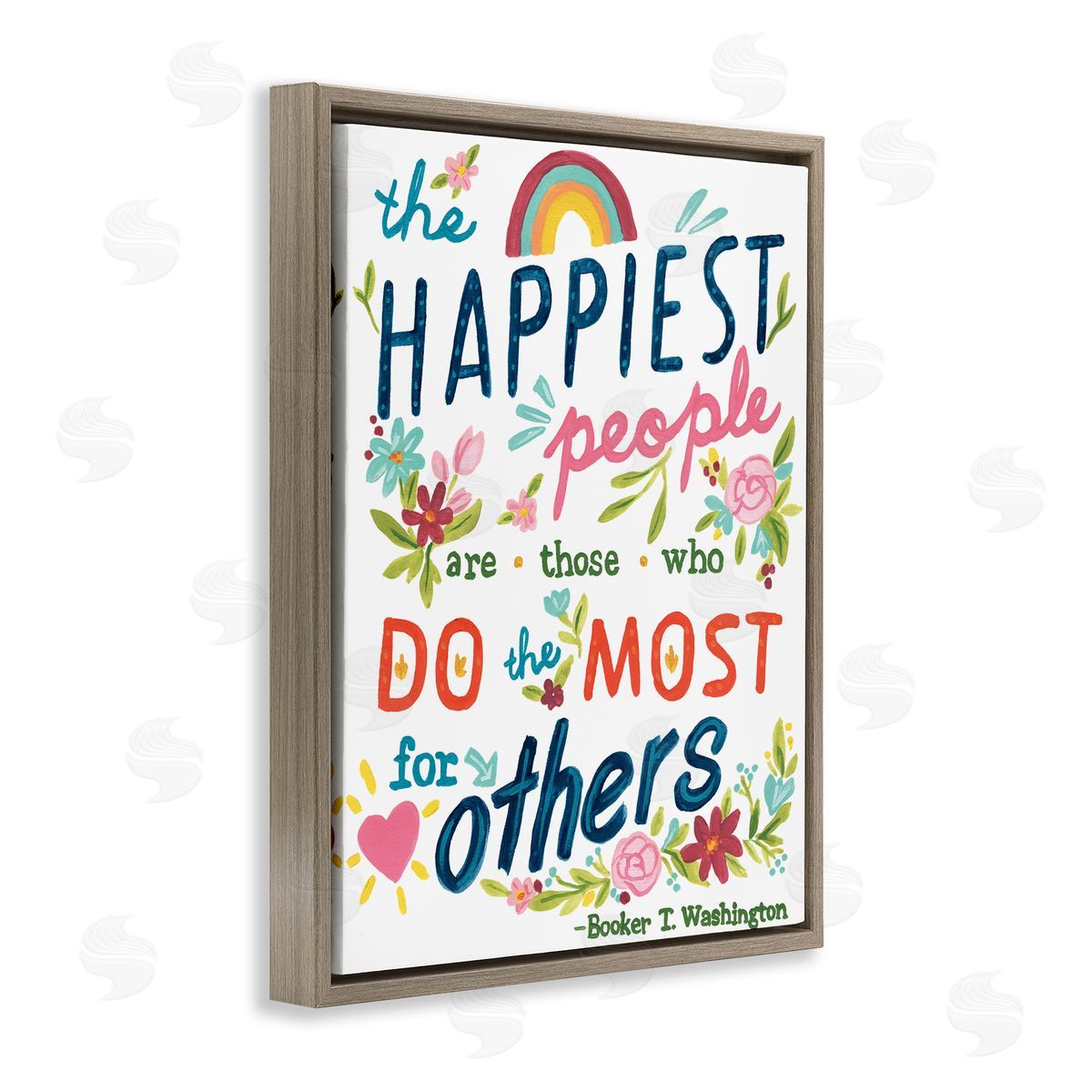 June Erica Vess Happy People Do Most for Others Phrase Whimsical Florals