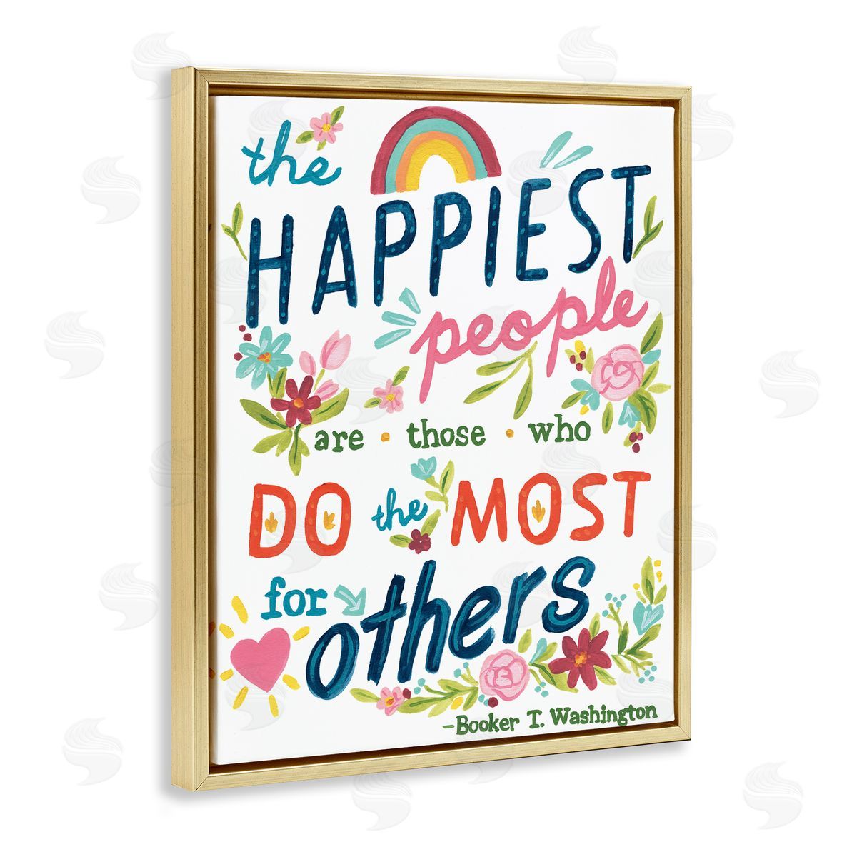 June Erica Vess Happy People Do Most for Others Phrase Whimsical Florals