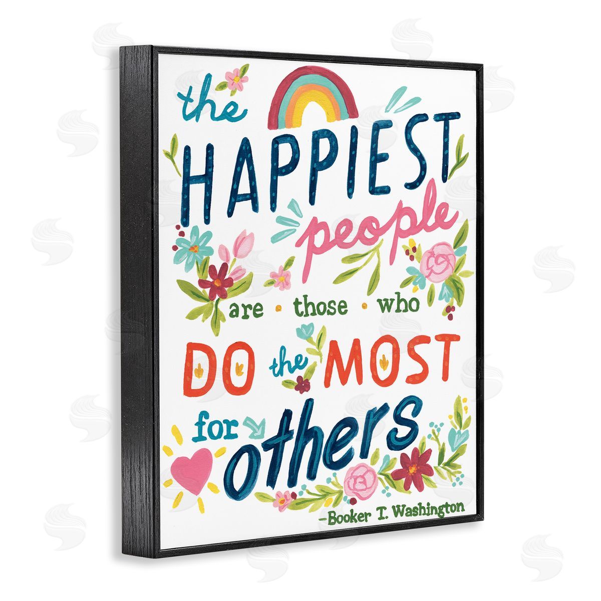 June Erica Vess Happy People Do Most for Others Phrase Whimsical Florals