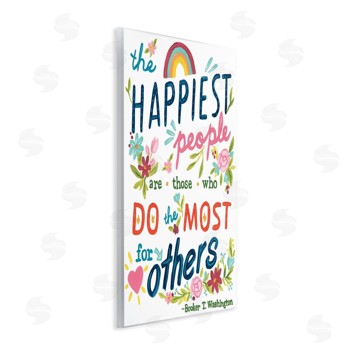 June Erica Vess Happy People Do Most for Others Phrase Whimsical Florals