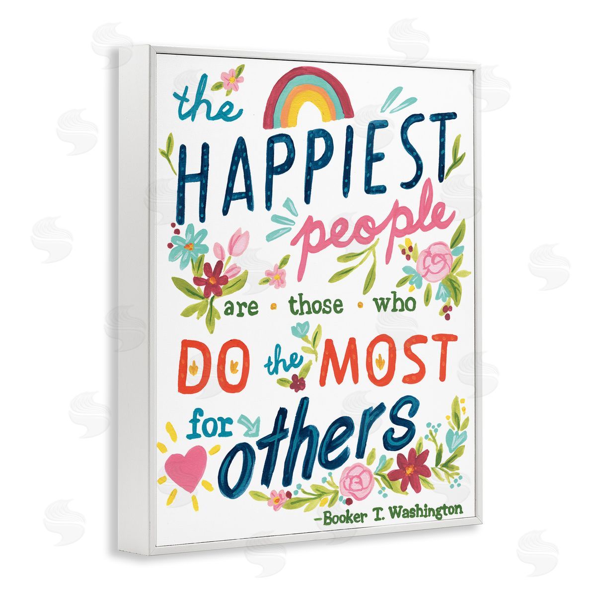 June Erica Vess Happy People Do Most for Others Phrase Whimsical Florals