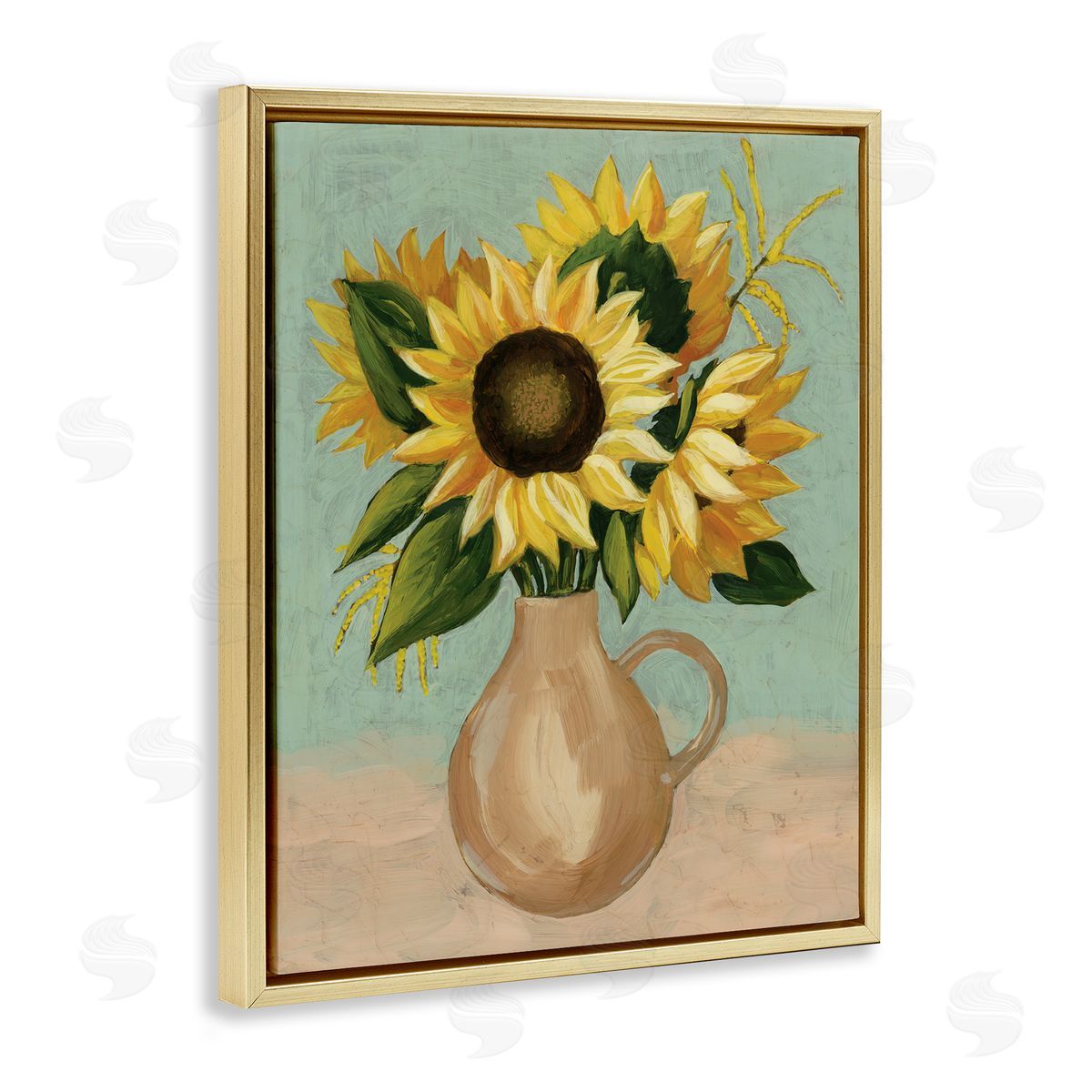 Grace Popp Summer Sunflower Bouquet in Brown Country Pitcher