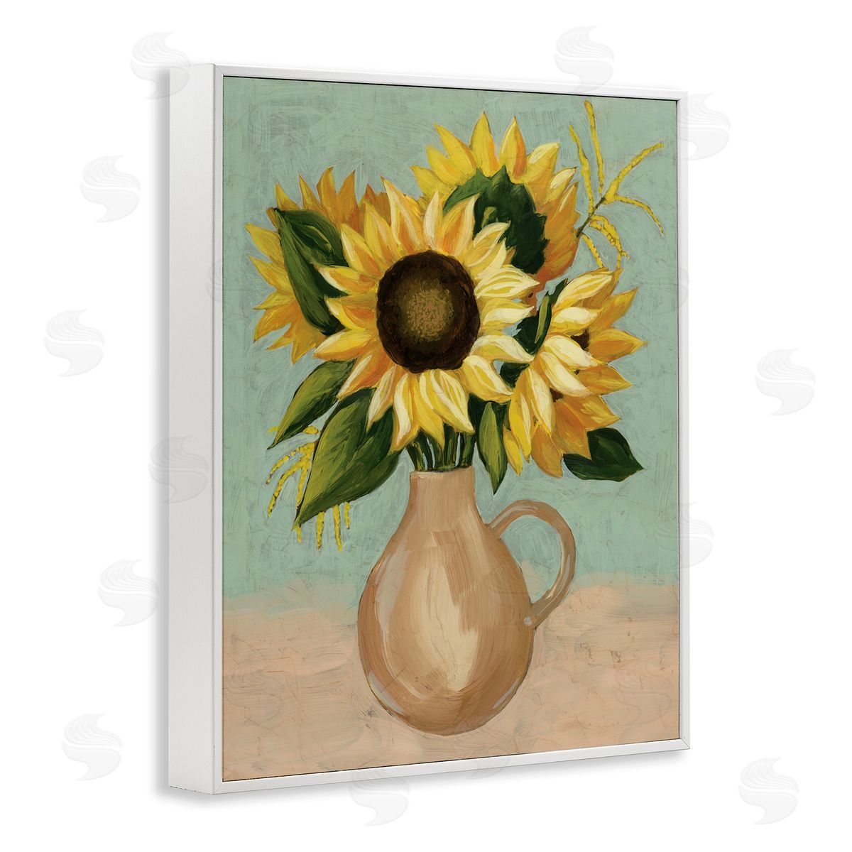 Grace Popp Summer Sunflower Bouquet in Brown Country Pitcher