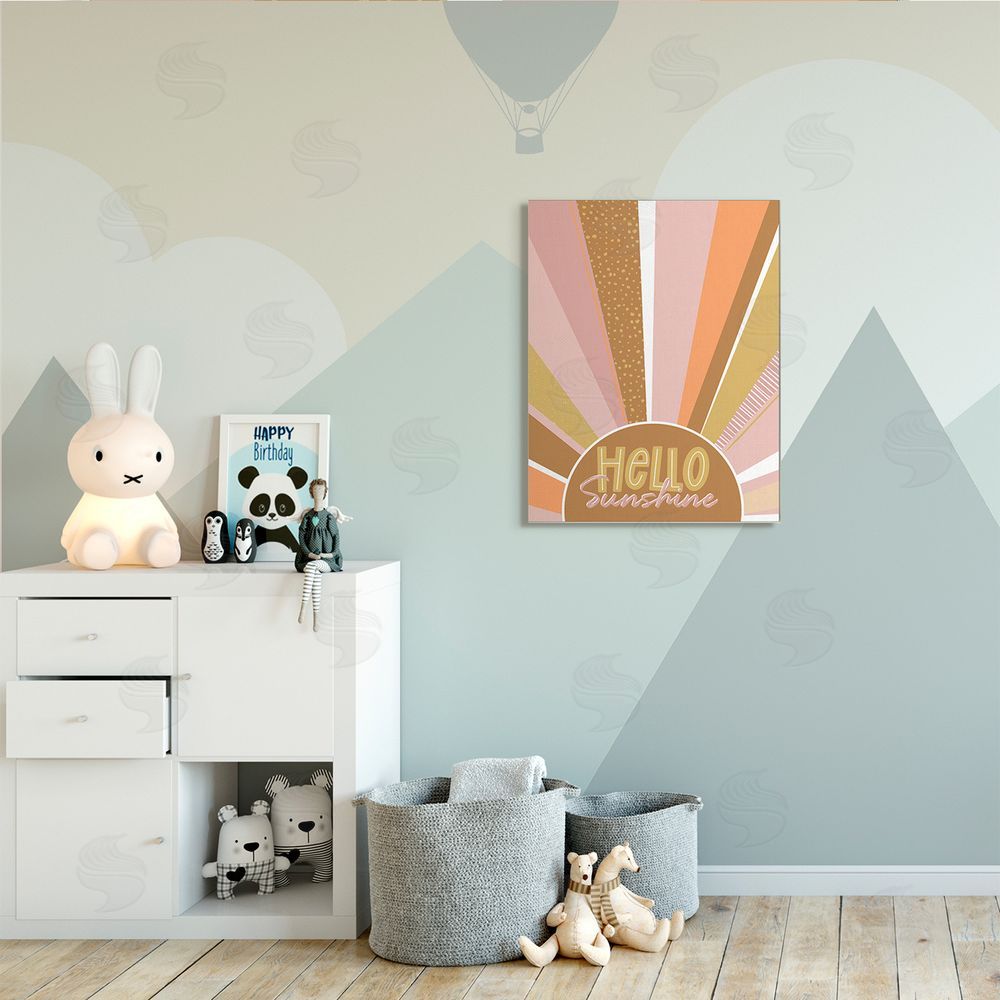 Angela Nickeas Hello Sunshine Phrase Patterned Summer Sunrays
