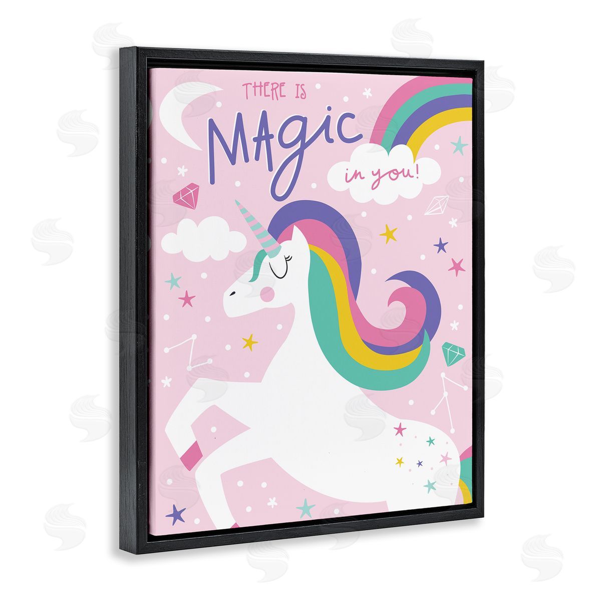 Angela Nickeas There's Magic In You Phrase Pink Rainbow Unicorn