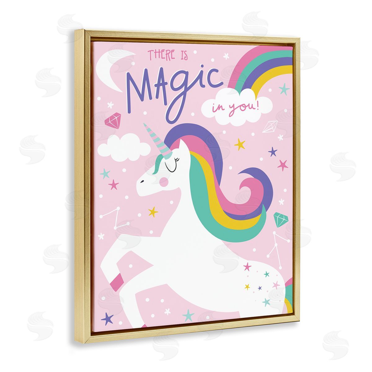 Angela Nickeas There's Magic In You Phrase Pink Rainbow Unicorn