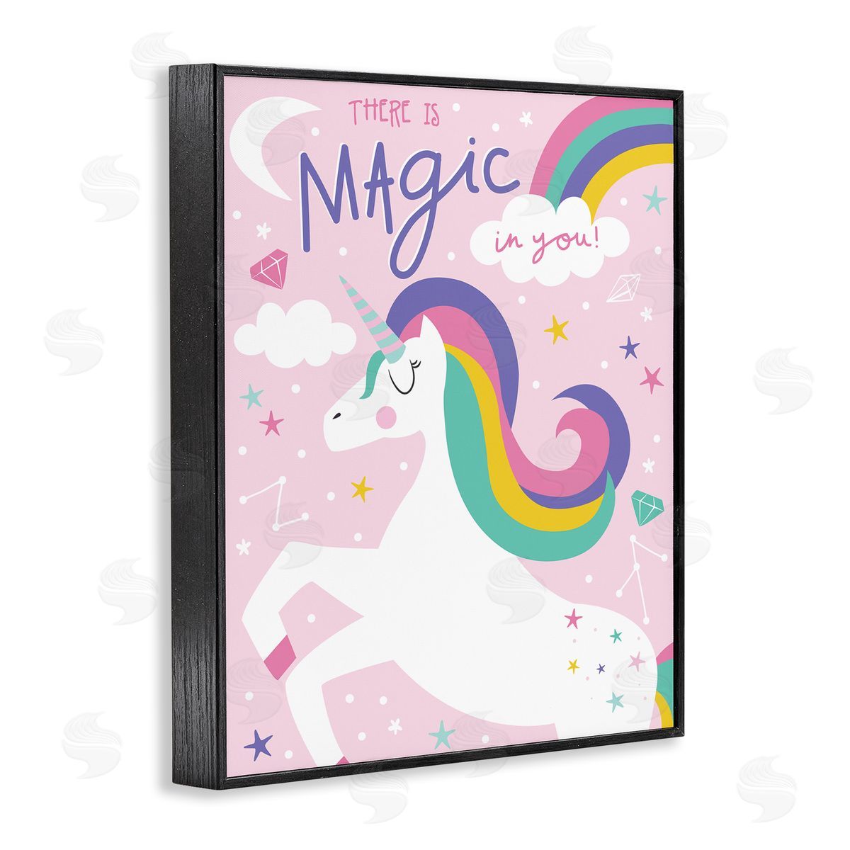 Angela Nickeas There's Magic In You Phrase Pink Rainbow Unicorn