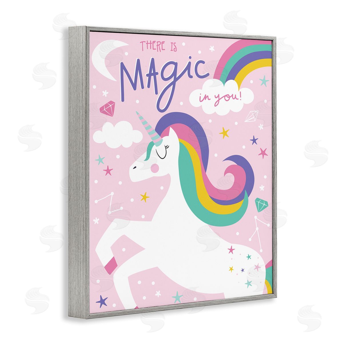 Angela Nickeas There's Magic In You Phrase Pink Rainbow Unicorn