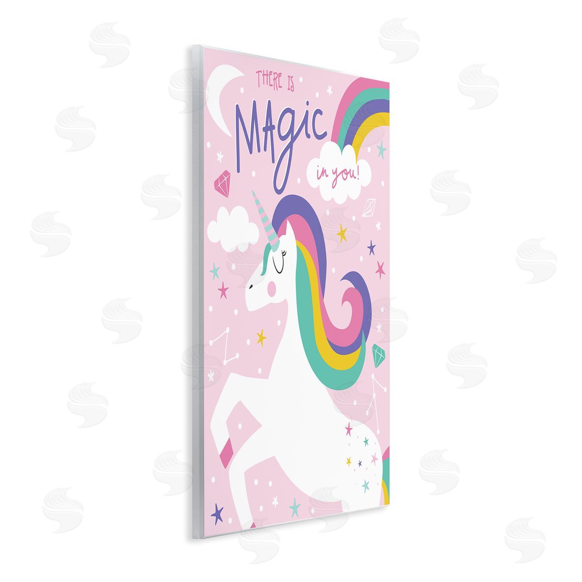 Angela Nickeas There's Magic In You Phrase Pink Rainbow Unicorn