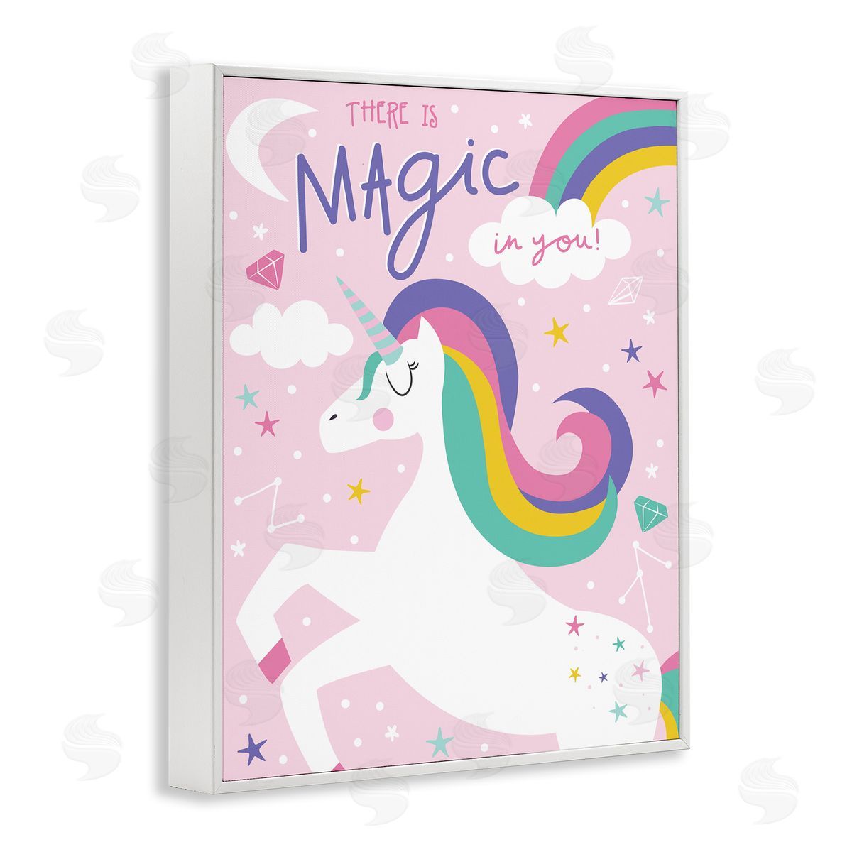 Angela Nickeas There's Magic In You Phrase Pink Rainbow Unicorn