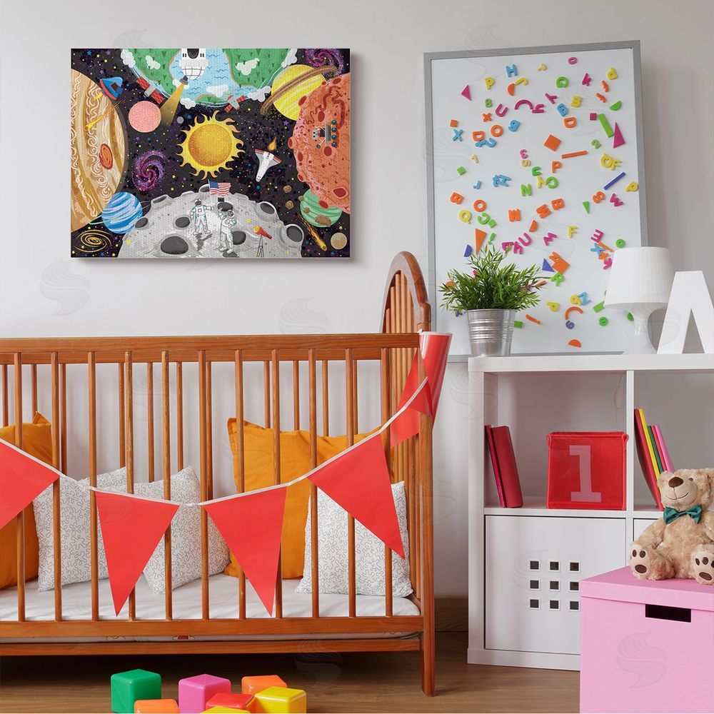 Arrolynn Weiderhold Lively Outer Space Planets Astronauts on Moon