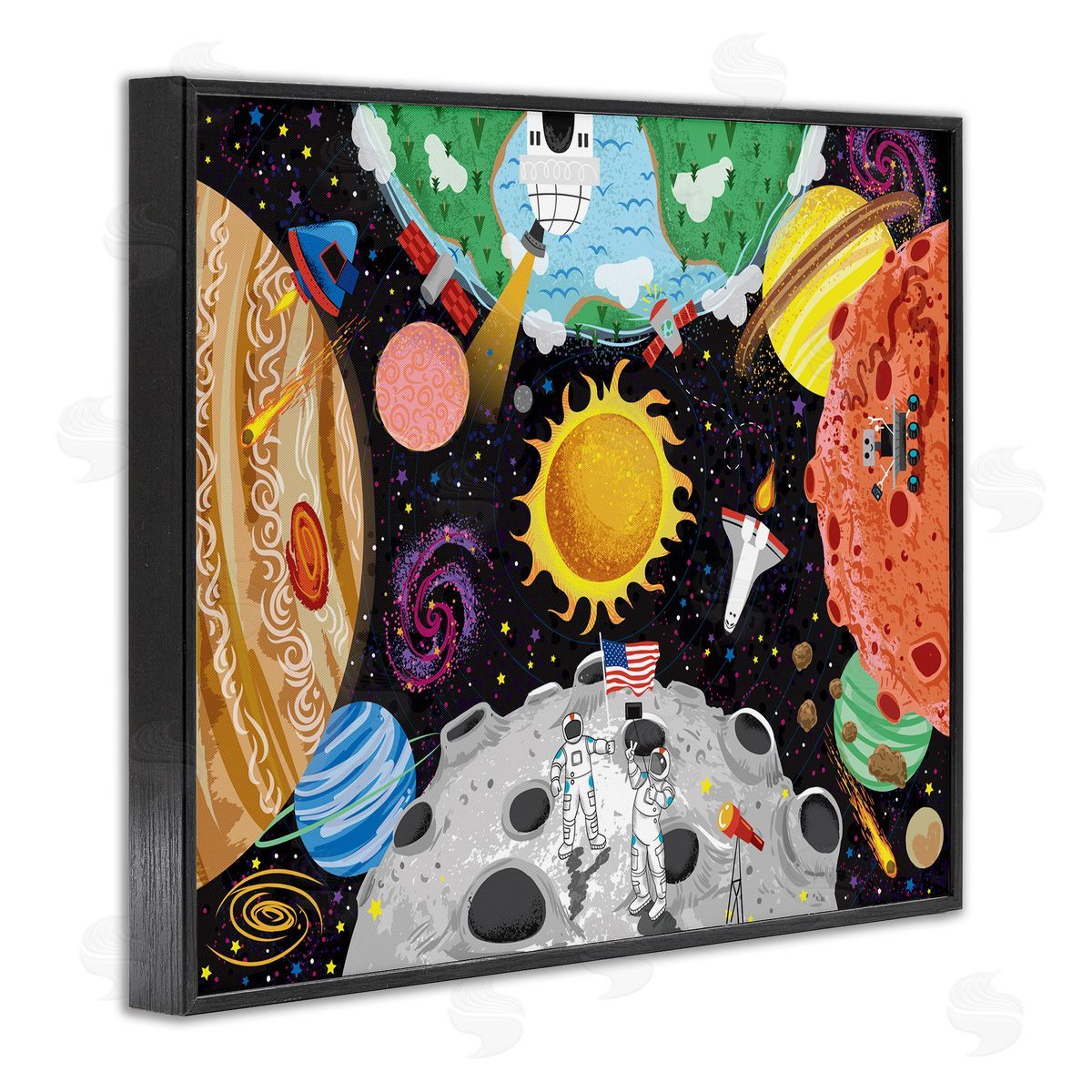 Arrolynn Weiderhold Lively Outer Space Planets Astronauts on Moon