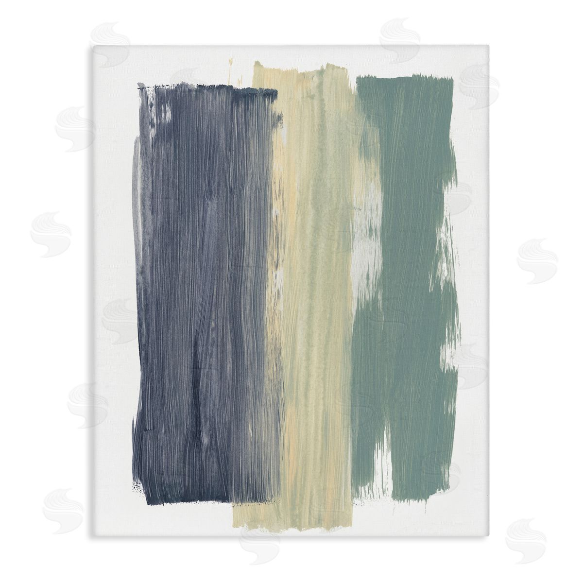 Bronwyn Baker Abstract Vertical Paint Strokes Blue Yellow Green