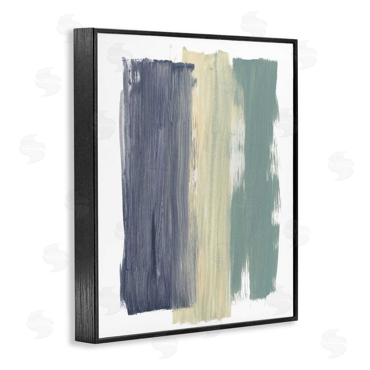Bronwyn Baker Abstract Vertical Paint Strokes Blue Yellow Green
