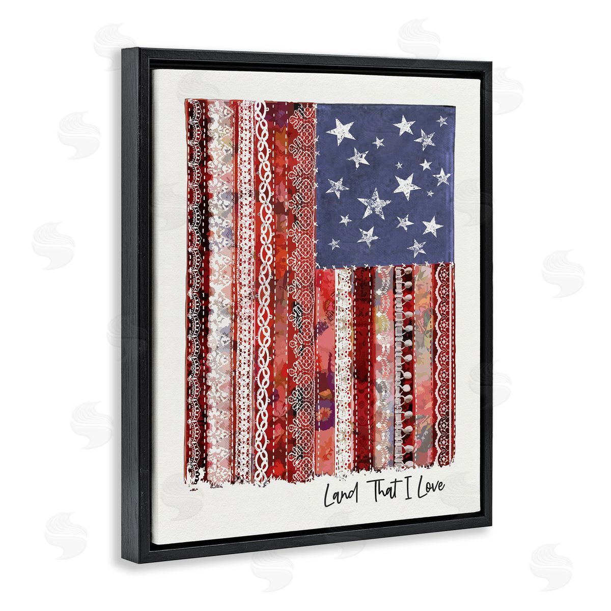 Erica Billups Land That I Love Phrase Macram� American Flag