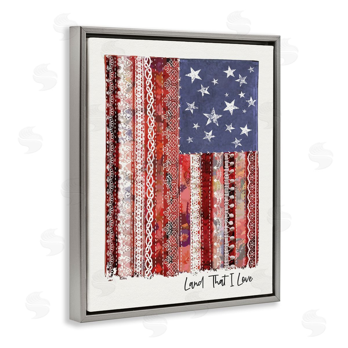Erica Billups Land That I Love Phrase Macram� American Flag