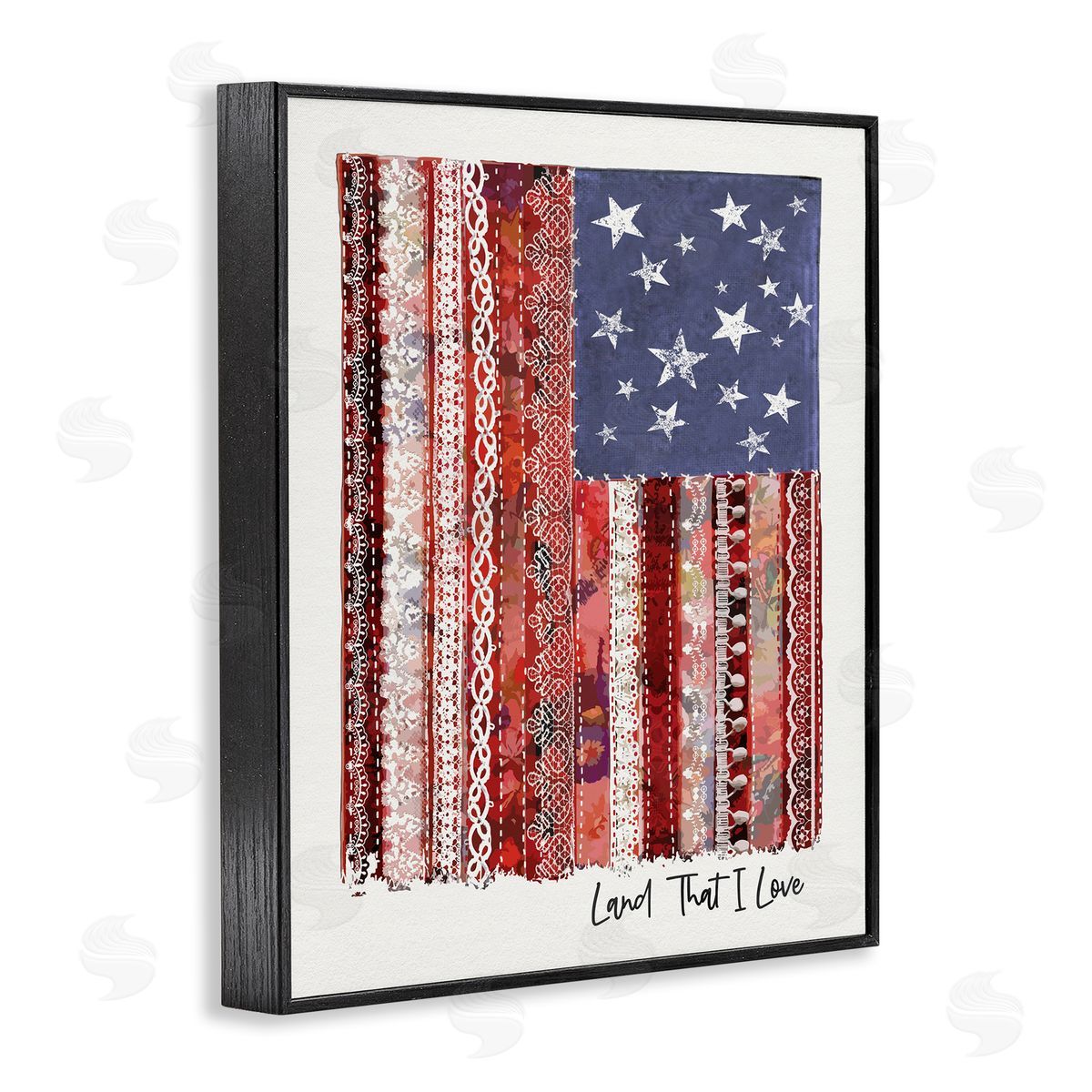 Erica Billups Land That I Love Phrase Macram� American Flag