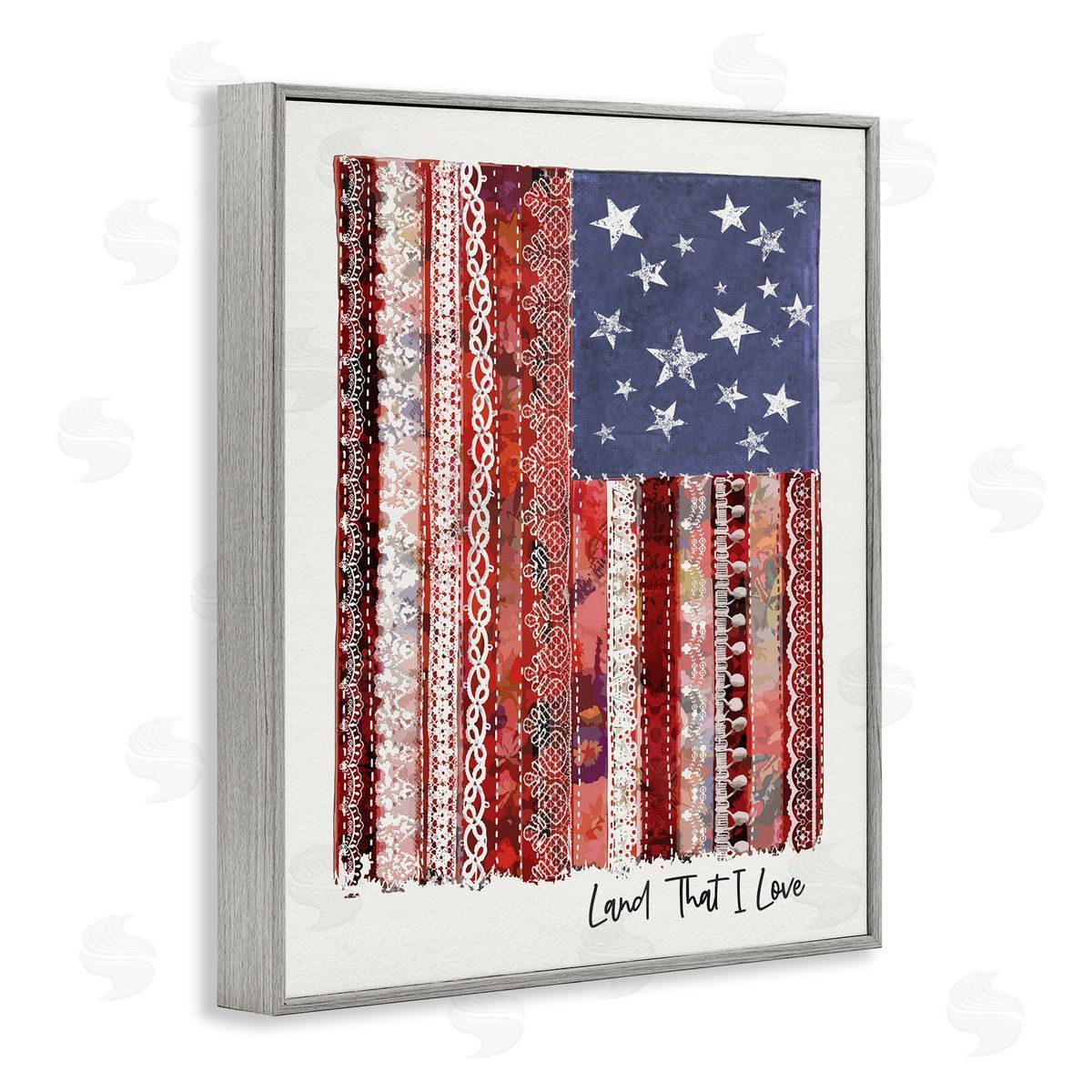 Erica Billups Land That I Love Phrase Macram� American Flag