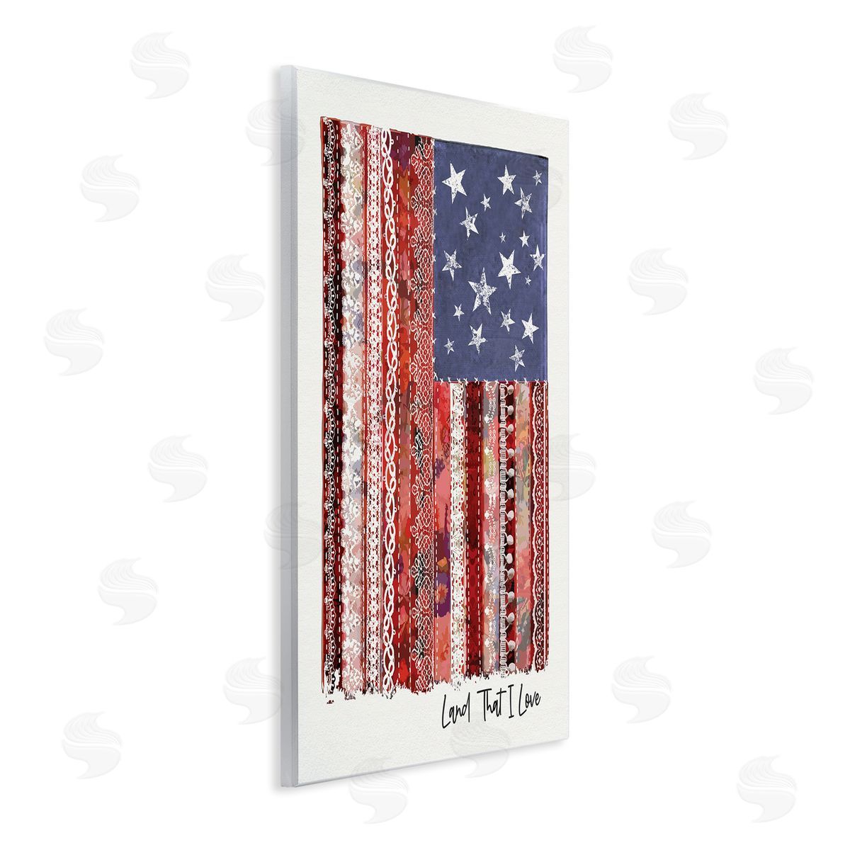 Erica Billups Land That I Love Phrase Macram� American Flag