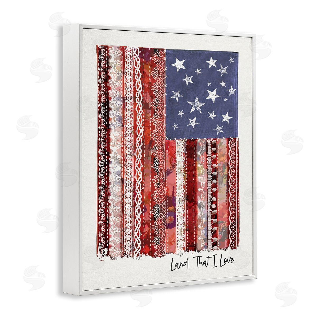 Erica Billups Land That I Love Phrase Macram� American Flag