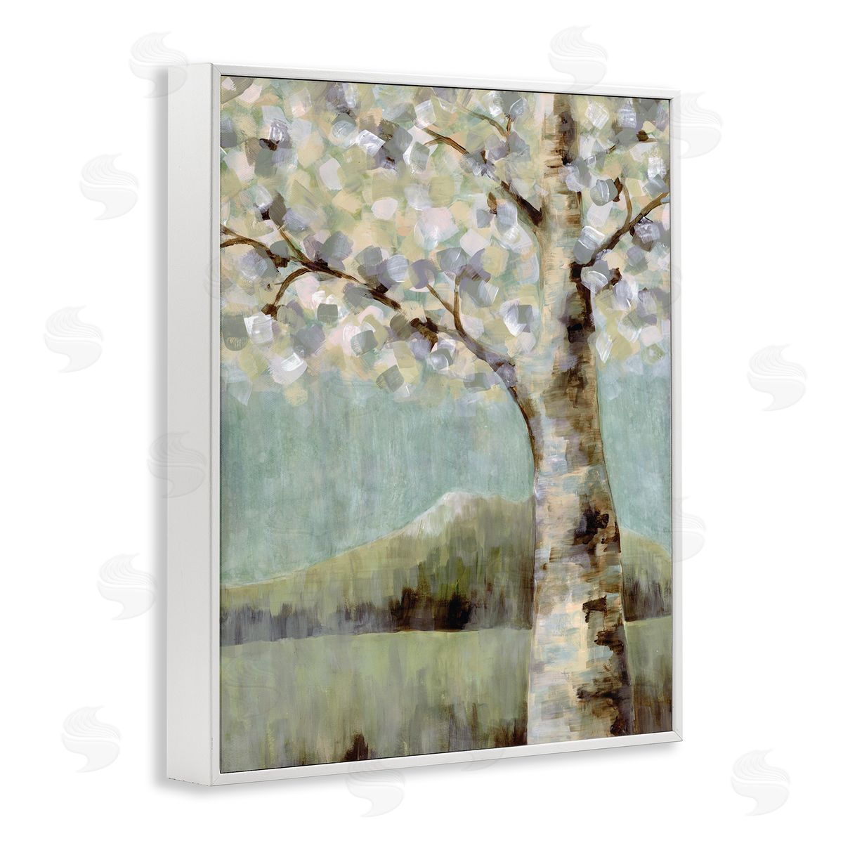 Doris Charest Flowers Blooming on Neutral Tree Landscape