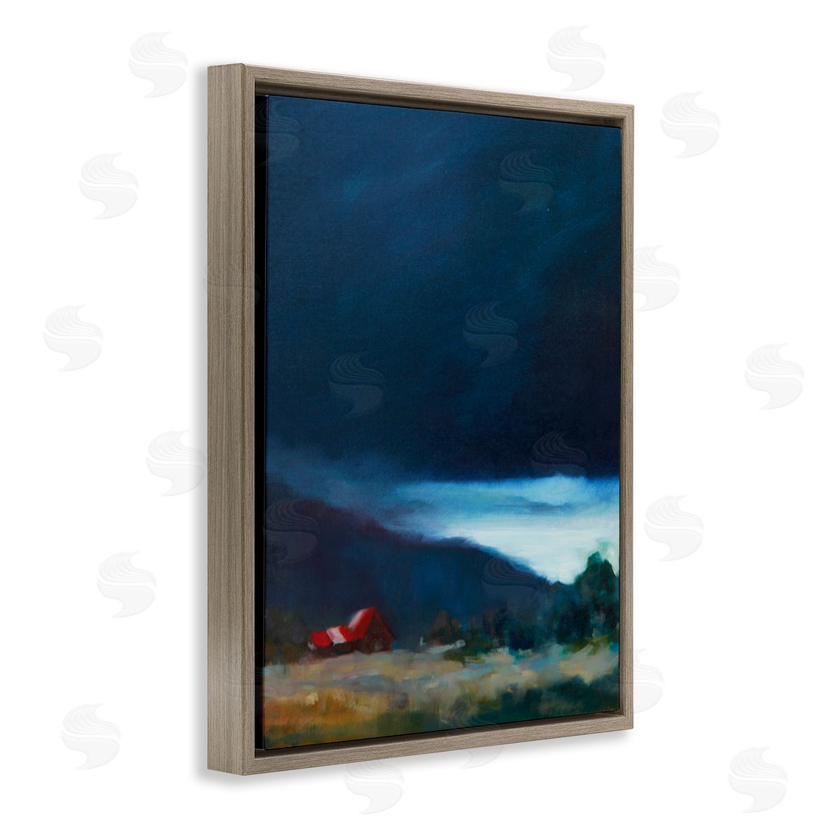 Eddie Barbini Storm Clouds over Countryside Cottage Landscape