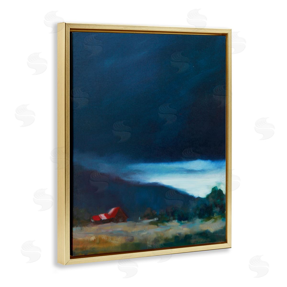Eddie Barbini Storm Clouds over Countryside Cottage Landscape